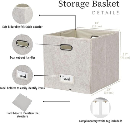 DECOMOMO Felt Storage Bins 13x15x13 Storage Cube Bins - Image 3
