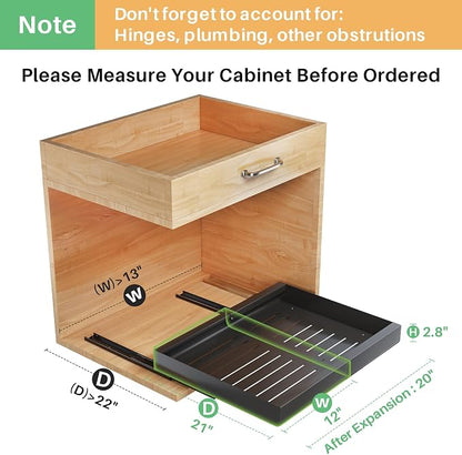 Pull out Cabinet Organizer, Expandable Heavy Duty Slide out Drawer Fixed - Image 2