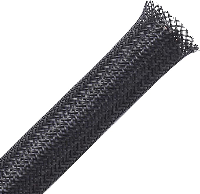100ft - 1/2 inch PET Expandable Braided Sleeving – Black – Alex Tech Braided by AlexTech