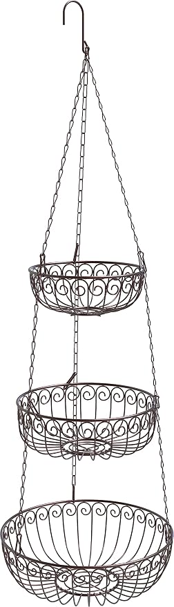 Simple Houseware 3-Tier Fruit Hanging Basket - Image 8