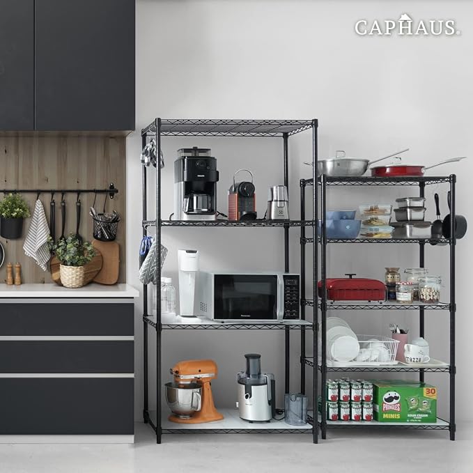 CAPHAUS NSF Heavy Duty Wire Shelving w/Wheels, Leveling Feet & Liners, Storage - Image 8