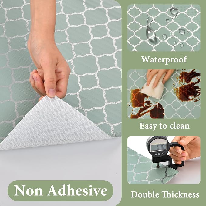 Shelf Liners for Kitchen Cabinets Non Adhesive Drawer Liner 12in x 30FT Light - Image 3