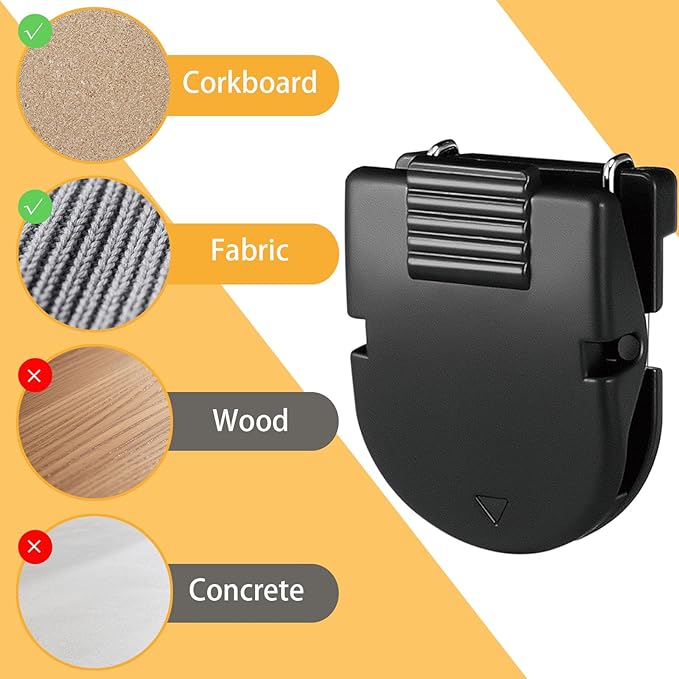 15 PCS Cubicle Clips Black Plastic Cubicle Accessories Hooks - Image 5