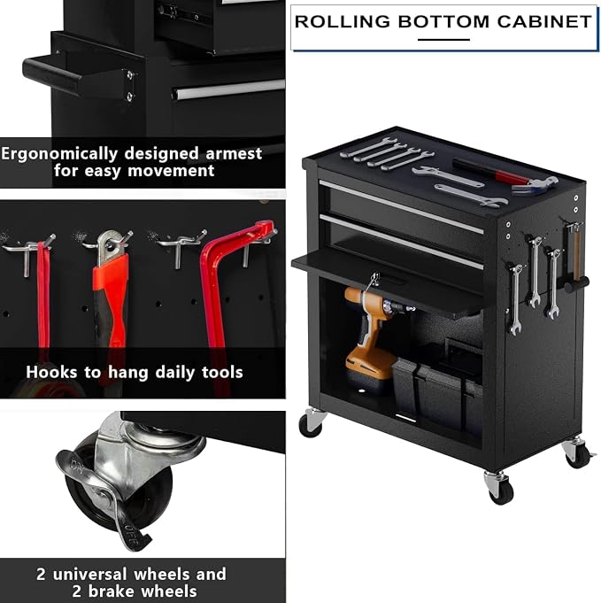 8-Drawer High Capacity Rolling Tool Box - Image 6