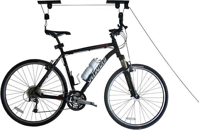 Bike Hanger - Overhead Hoist Pulley System - Secure Garage Ceiling Storage by - Image 6