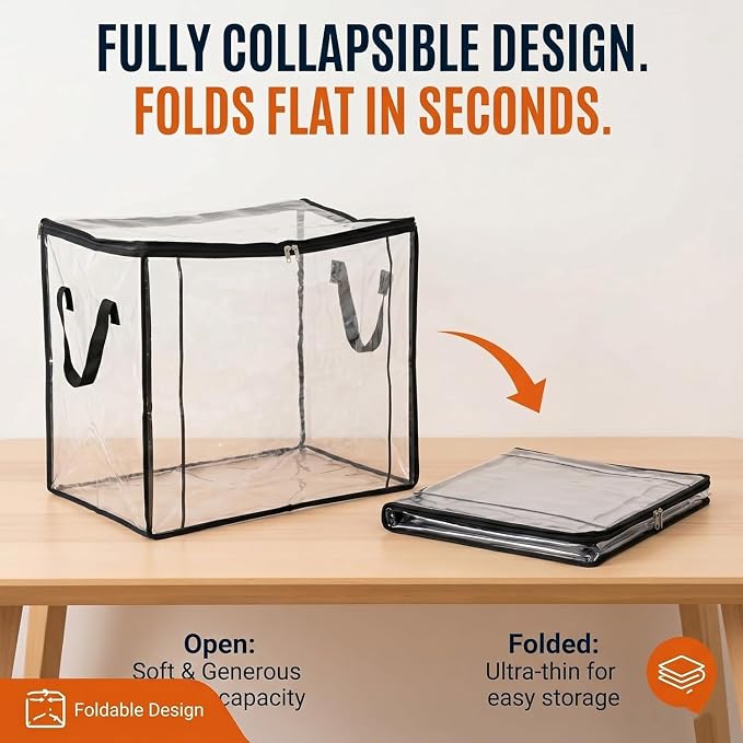Large Clear Thick Plastic Storage Box - Image 6