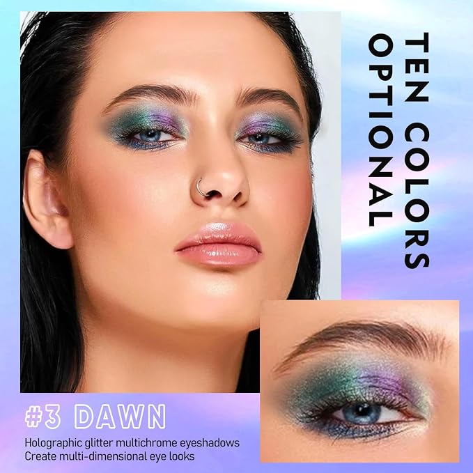 MAKI YIKA 5Pc Glitter Eyeshadow Liquid Multichrome Eyeshadows Long Lasting - Image 4
