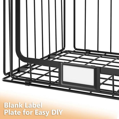 3-Pack Hanging Laundry Organizer, Stackable Wire Shelf Storage - Image 4
