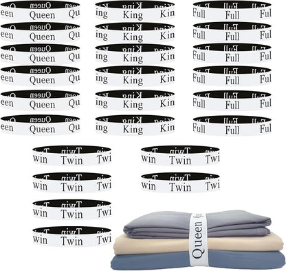 24 Pieces Bed Sheet Organizer Bands, Closet Organization Sheet Straps, Linen by Maletnd