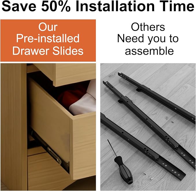3 Drawer Dressers for Bedroom, Large Modern Dressers - Image 3