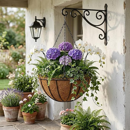 12 Inch Metal Hanging Basket - Image 4
