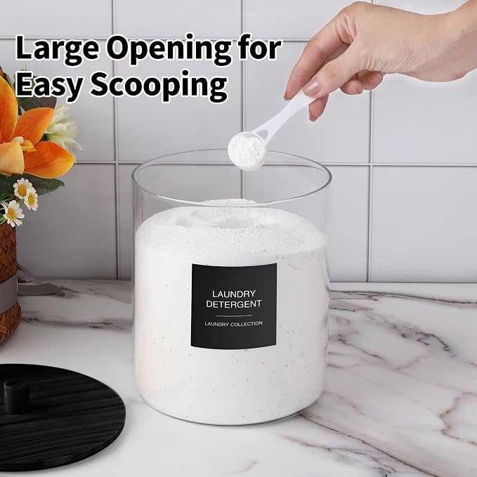 TIPGO Glass Jars for Laundry Room Organization, Laundry Pods Container - Image 5