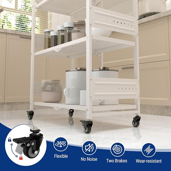 WORKPRO 4-Tier Folding Shelf, No-Assembly Metal Storage Rack - Image 6
