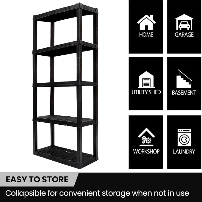 Oskar Heavy Duty Plastic Storage Shelves- - Image 5