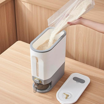 Sooyee 22 Lbs Rice Dispenser, Large Grain Container Storage - Image 3