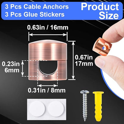 3 Sets Charger Holders for Cords, Adjustable Cable Anchor Holders, Adhesive - Image 4