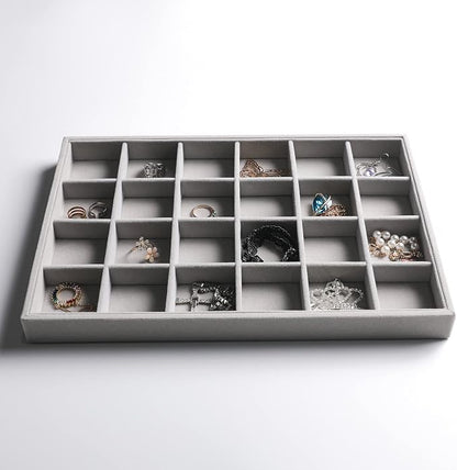 Frebeauty Stackable Velvet Jewelry Organizer Trays - Image 5
