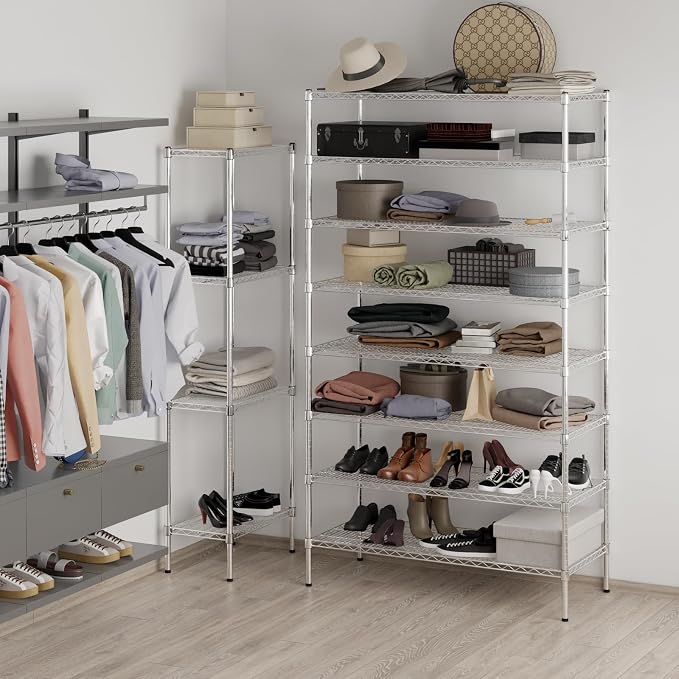 21" Deep x 48" Wide x 86" Height Wire Shelving Kit | 8-Tier | NSF Commercial - Image 4