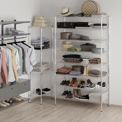 21" Deep x 48" Wide x 86" Height Wire Shelving Kit | 8-Tier | NSF Commercial - Image 4
