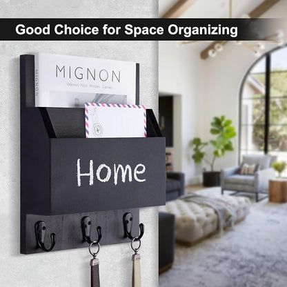 Key and Mail Holder for Wall Mount, Entryway Mail Holder - Image 2