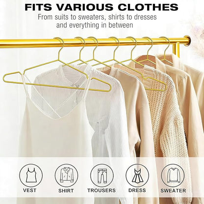 30 Pack Clothes Hangers, METLUCK Stainless Steel Gold Hangers - Image 6