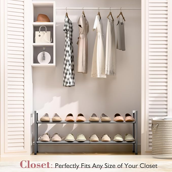 Bumusty 2-Tier Expandable Shoe Rack - Image 2