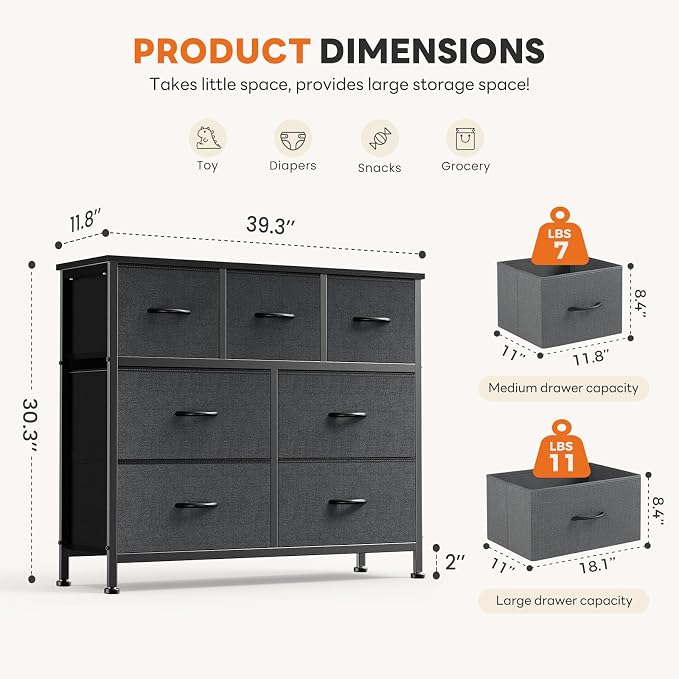 Sweetcrispy 7 Drawer Dresser - Image 3