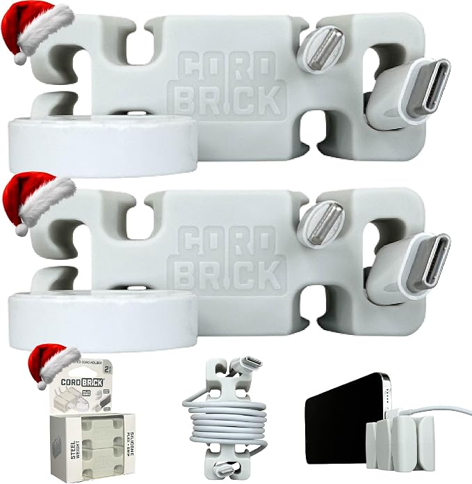 CordBrick Stocking Stuffers for Adults Cord Management Weighted Cord Holder by CordBrick