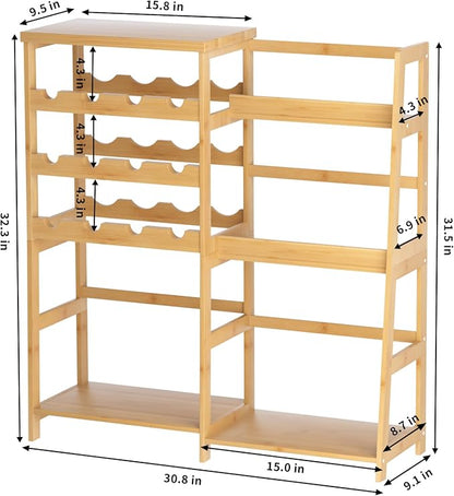 VASMIA Versatile Liquor Stand for Home Bar, Wine Rack Freestanding Floor - Image 4