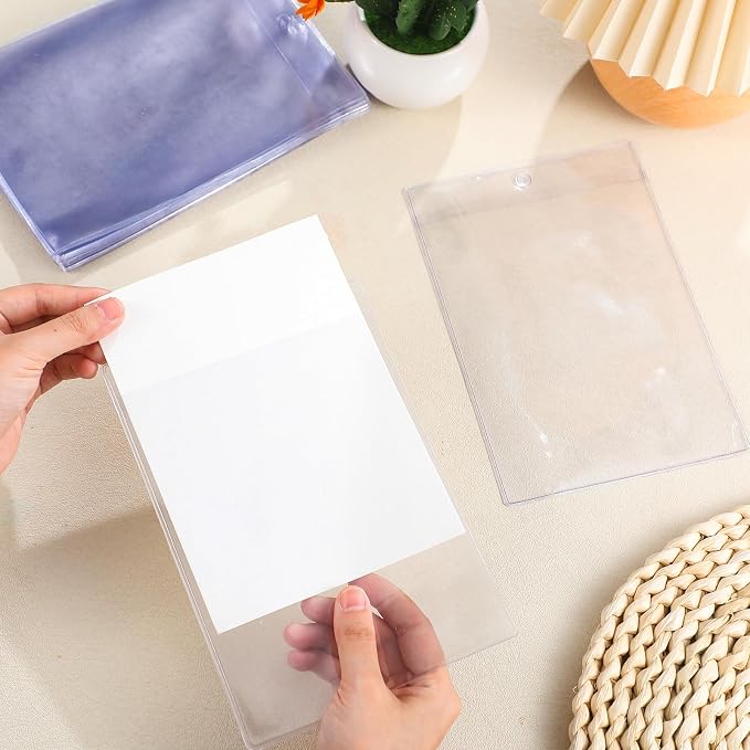 50 Pcs Clear Plastic Furniture Tags Holders Bulk 5 x 7 Inch - Image 4