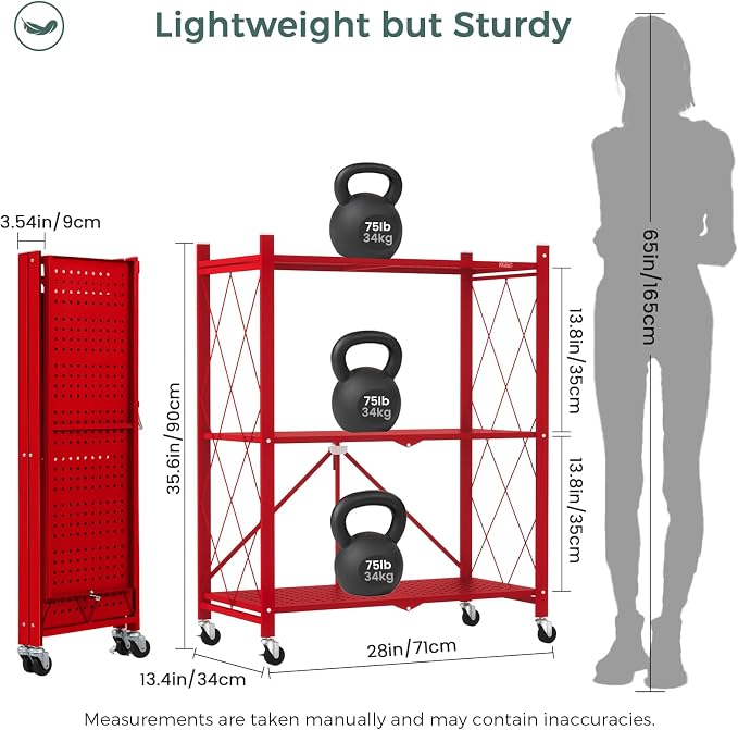 DEANIC 3 Tier Foldable Storage Shelves - Image 2