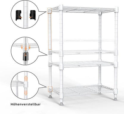 450 lbs Wire Storage Shelving 3-Tier Utility Shelving Unit Steel Organizer Wire - Image 5