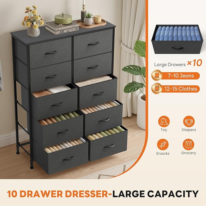 Sweetcrispy 10 Drawer Tall Dresser - Image 5