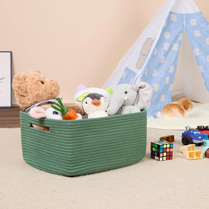 Large Storage Baskets for Shelves, Closet Organizers Bins for Clothes Blanket - Image 5