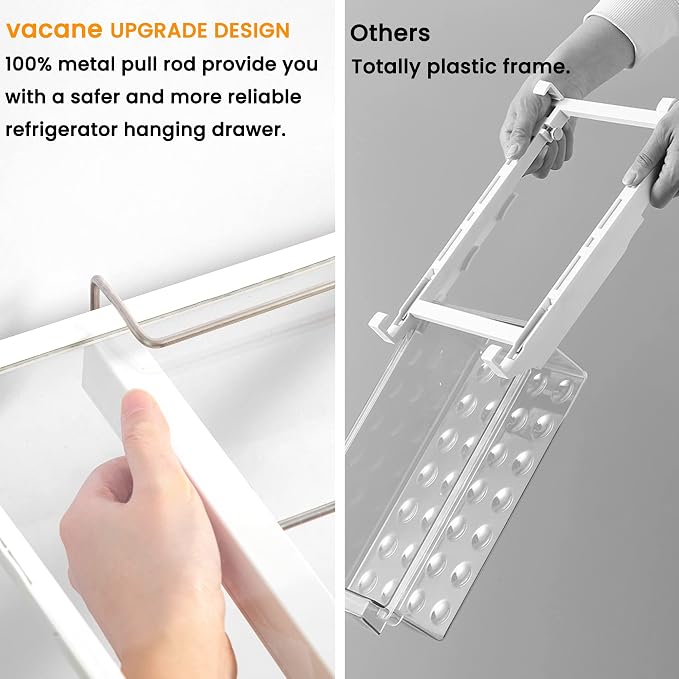 vacane Fridge Organizer Drawer, Add on Refrigerator Drawer, Fridge Storage - Image 5