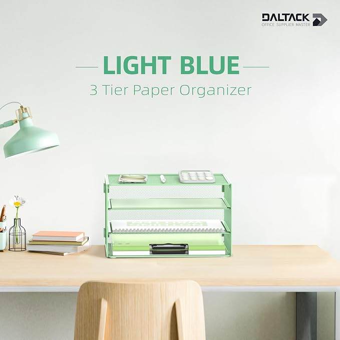 DALTACK 3 Tier Letter Tray Paper Organizer - Image 2
