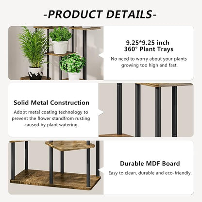 AZERPIAN Plant Stand 7 Tier Indoor Metal Flower Shelf - Image 5