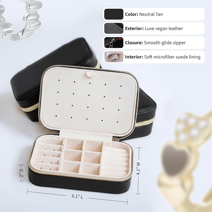 Small Travel Jewelry Box Organizer - Image 2