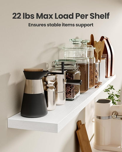 AMADA HOMEFURNISHING 23.6" L Floating Shelves, Wall Shelves Set of 3 - Image 5