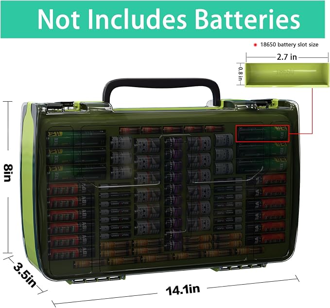 ALCYON Large Capacity 269 Battery Organizer Storage Case - Image 6
