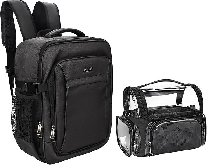 Relavel Professional Makeup Case Makeup Backpack and Clear Makeup Brush Case by Relavel