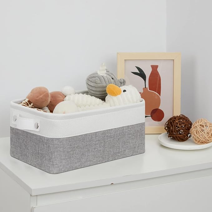 Bidtakay Small Storage Baskets for Organizing Fabric Storage Bins for Baby - Image 4