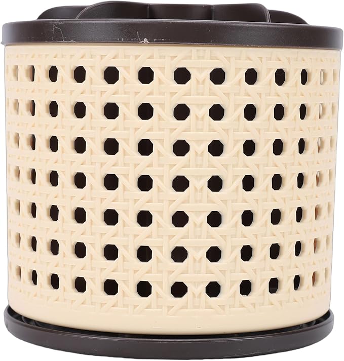 Rotating Makeup Brush Holder for Vanity Desk, Lipstick Pen Holder, Space Saving - Image 6
