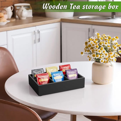 DRASTAR Tea Bag Organizer, Tea Bag Drawer Organizer, Wooden Tea Bag Holder - Image 2