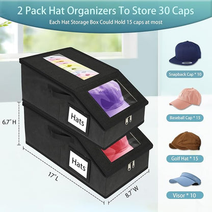 Stackable Hat Storage for Baseball Caps, Holds up to 30 Caps - Image 2