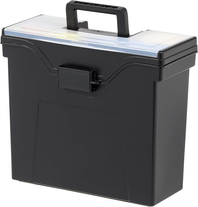 IRIS USA Slim Portable File Box Organizer by IRISUSA