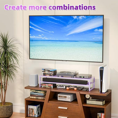 Simple Trending 2 Tier Metal Dual Monitor Stand Riser, Computer Office Desktop - Image 4