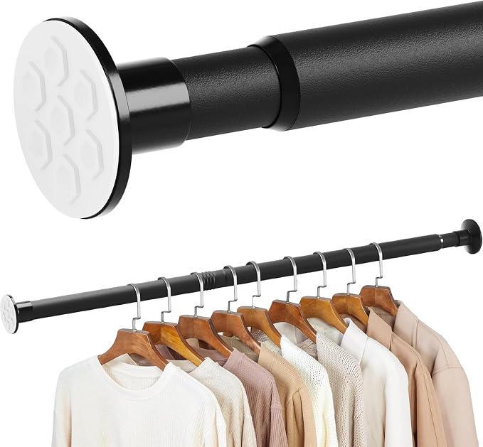 No Drilling Closet Rod, 27.5-82 Inches Hanging Closet Rod by SimpleSolutionsforCozyHome