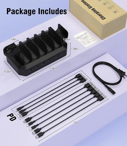 95W Fast Charging Station for Multiple Devices【Patent & Safety Certs】 6-Port - Image 8