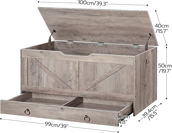 HOOBRO Storage Chest, 39.3" Toy Chest - Image 3